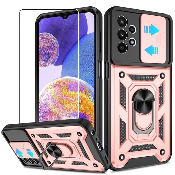 Funda ATUMP para Samsung Galaxy A23 con Protector de Pantalla HD Oro Rosa
