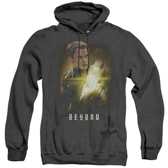 Star Trek Beyond Chekov Poster Adult Heather Hoodie Sweatshirt Black