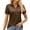 Brown, variant on GIPQJK Golf Polo Shirts for Women Short Sleeve Quick Dry Collared Casual Work Shirts Wicking V Neck Solid Classic Clothes,Navy XL