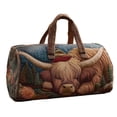 thumbnail image 2 of Quilted Tote Bag for Travel, Cow Print Polyester Handbag with Multi Pocket, Multicolour, 18 x 9 x 9 cm, 1 Piece, 2 of 6