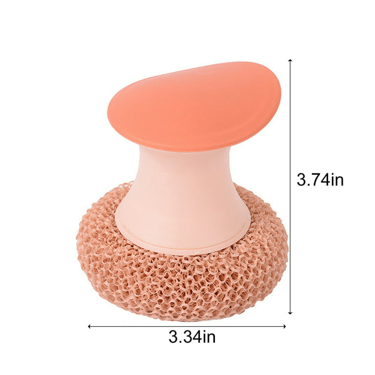Oavqhlg3b Kitchen Round Dish Sponges Scourer Cleaning Ball with Handle Multi-Purpose Scrub Scrubber Sponge Pads Ball for Pot Pan Dish Wash Cleaning