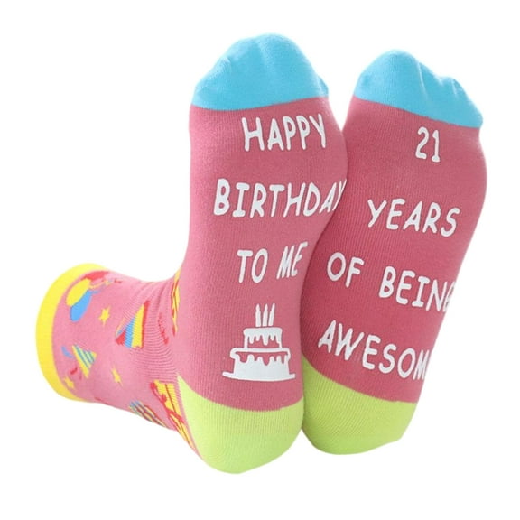 Aellinatey Stylish Birthday Party Wear Cotton Socks for Adults Teen Girls 18 to 21 Years