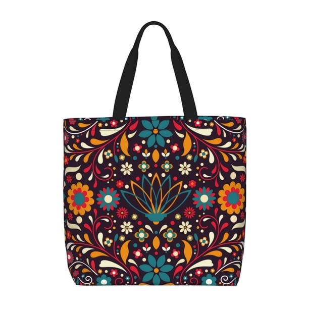 Easygdp Colorful Mexican2 Bolsa Tote para Mujer, Bolso de Hombro para Trabajo, Playa, Viajes, Compras y Supermercado