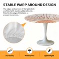 thumbnail image 6 of Boho Sun Elastic Fitted Round Table Cover Orange Bohemian Lines Waterproof Outdoor Tablecloth for Holiday Party, Picnic, Patio & Dining Fits Tables Up to 45"-54", 6 of 8