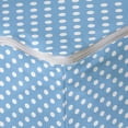 thumbnail image 4 of Blue Rectangle Pouf, Retro Style Pattern with Little White Polka Dots Geometrical Vintage Inspirations, Under Desk Foot Stool for Living Room Office Ottoman with Cover, 25", Blue White, by Ambesonne, 4 of 4