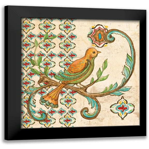 McRostie, Kate 12x12 Black Modern Framed Museum Art Print Titled - Treetop Bird I