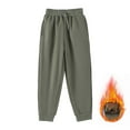 thumbnail image 7 of CAICJ98 Boys Girls Joggers Patched Elastic Waist Corduroy Pants Straight Leg Winter Fleece Lined Pants Loose Casual Trousers with Pockets Sweatpants for Boys Girls (AG,14-16 Years), 7 of 7