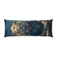 thumbnail image 2 of Picia Starry Sky Meditating Lion Body Pillow Cover - Super Soft Microfiber 20x54 Body Pillow Case - Envelope Closure, Wrinkle, Stain Resistant Body Pillow Cover,Elegant Bedding, 2 of 8