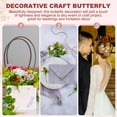 thumbnail image 4 of Uxcell 12Pcs Mariposas para Manualidades 2.2" Mariposas de Organza para Decoración del Hogar Púrpura Claro, 4 of 6