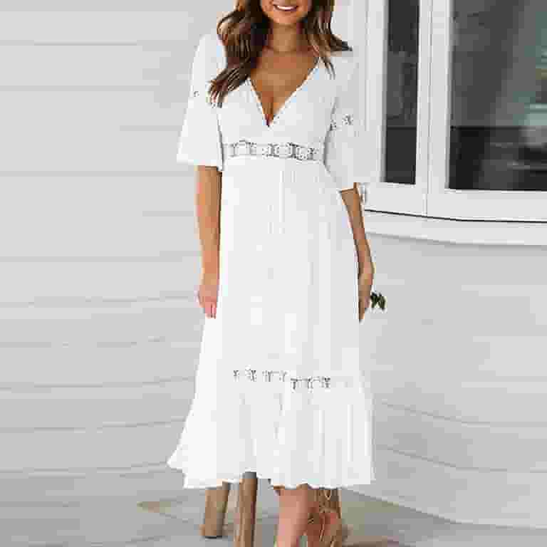 【超目玉】 Lenago Summer for Dresses Guest Wedding Evergreen Savings Clothing