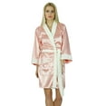 thumbnail image 1 of Bimba Women Short Satin Robe Velvet Belt Getting Ready Bridesmaid Robe Coverup, 1 of 5