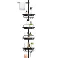 thumbnail image 1 of Carrito de ducha Corner ALLZONE, inoxidable, 4 niveles, negro, 1 of 8