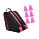 thumbnail image 3 of Bolsa de patinaje enrollador bolso de patinaje sobre hielo portátil de transporte zapatos de patinaje con bolsas para niños para niños niñas patines rosa, 3 of 8