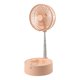 thumbnail image 2 of Ventilador portátil recargable, de pie y de mesa, plegable, telescópico, de altura ajustable e iluminación LED con 3 velocidades, silencioso para oficina, hogar, exteriores, camping., 2 of 7