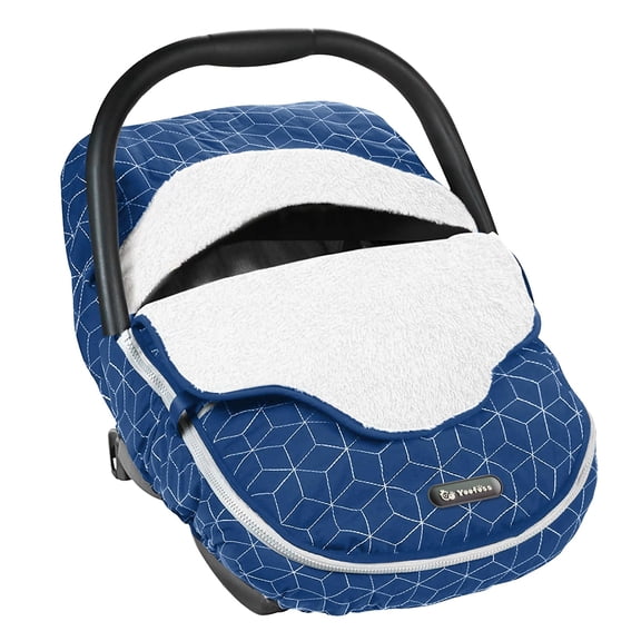 Funda para Silla de Auto para Bebé Yoofoss Invierno de Plush y Forro Polar Azul