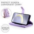 thumbnail image 4 of For Samsung Galaxy S26 Edge 5G 6.7-inch Wallet Case for Women Men Multi-Card Slots Zipper Pocket Lanyard Strap Wristlet Leather Phone Case,Purple,For Galaxy S26 Edge 5G, 4 of 7