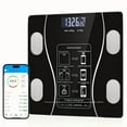 thumbnail image 7 of Digital Body Fat Scale Connected to Mobile Displays BMI Body Fat Muscle Mass with Wireless Connectivity, Black, 7 of 7