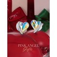 thumbnail image 3 of Pendientes de mujer chapados en oro rosa Pendientes de mujer Cristal Día de la Madre Regalo de joyería del Día de San Valentín Rojo Verde, 3 of 5