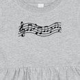 thumbnail image 4 of Inktastic Music Staff Musical Girls Baby Dress, 4 of 5