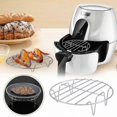 thumbnail image 2 of Multi-Layer Stainless Steel Rack for Air Fryers, Steaming and Cooking Accessory, 2 of 5