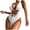 White-02, variant on Lopeceal Women's Sexy Cutout Lace Up Backless High Cut One Piece Swimsuit Monokini