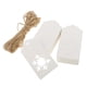 thumbnail image 4 of Paquete de 100 etiquetas de precio vintage de papel kraft con forma de copo de nieve, ideales para regalos de Navidad. Blanco, 4 of 6
