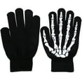 thumbnail image 3 of Skeleton Gloves Glow in the Dark Halloween Costume Full Finger Gloves, 3 of 8