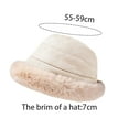 thumbnail image 2 of Gorro de lana cálido para mujer, gorro de pescador liso para invierno, gorro de pescador grueso para mujer, gorro de piel sintética suave, plegable, de color liso y cálido para invierno, 2 of 5