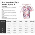 thumbnail image 6 of Lsque Lilies Flowers pattern Hawaiian Shirt for Men, Unisex Summer Beach Casual Short Sleeve Button Down Shirts-Small, 6 of 9