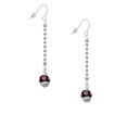 thumbnail image 2 of Delight Jewelry Silvertone Hot Pink Dots on Black Spinner - Silver-tone Long Sparkle Dangle French Earrings, 2 of 4