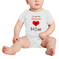 thumbnail image 2 of I Love My Albanian Mom Cute Baby Bodysuit Baby Clothes (White, 18-24 Months), 2 of 5