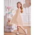 thumbnail image 6 of Arshiner Toddler Girls Tutu Dress Long Sleeve Fall Winter Button Front Party Tulle Dresses, 6 of 6