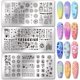 thumbnail image 1 of Juego de 3 placas para estampar uñas con diseño de fuegos artificiales para fiestas de cumpleaños. Plantillas para manicura con números y motivos de pasteles. Elementos para celebraciones., 1 of 7