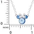 thumbnail image 5 of Disney Minnie Mouse Crystal Birthstone Silver Plated Necklace (More Colors), 5 of 5