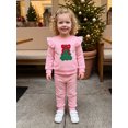 thumbnail image 6 of RUINIXCW Baby Girl Christmas Outfits Long Sleeve Tree Embroidery Sweatshirt + Pants, 6 of 8