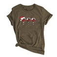 thumbnail image 2 of Pntutb - Camiseta informal de Navidad para mujer, con estampado de copas de vino, de manga corta, con cuello redondo Pntutb Pntutb-5527, 2 of 4