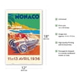 thumbnail image 2 of Monaco Grand Prix 1936 - Vintage Car Racing Poster by Géo Ham (Georges Hamel) - Master Art Print (Unframed) 12in x 18in, 2 of 4