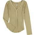 thumbnail image 2 of American Rag Womens Snap Basic T-Shirt, Beige, Juniors, XX-Large, 2 of 2
