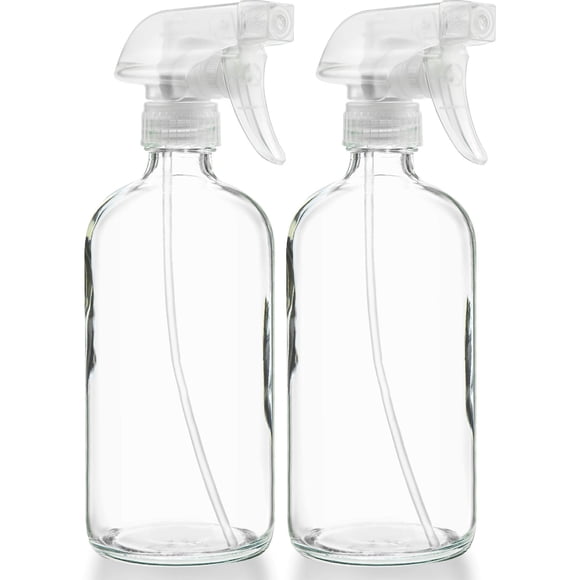 Botellas de aerosol Sally's Organics® de vidrio transparente de 500 ml, paquete de 2
