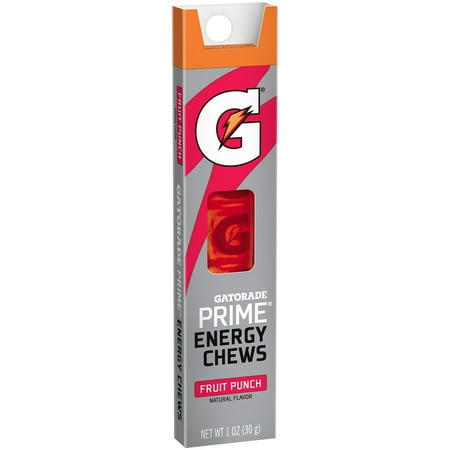 Gatorade Prime Fruit Punch Energy Chews, 6 count, 1 oz