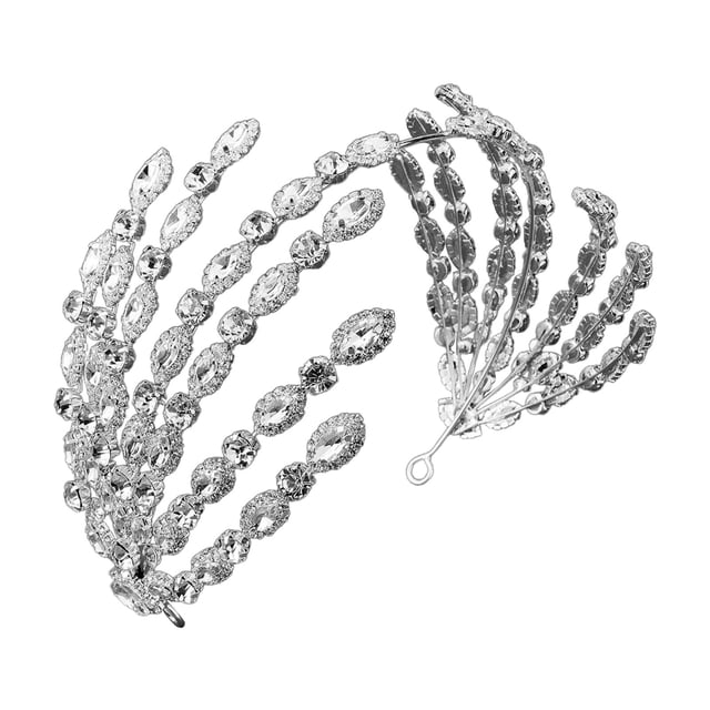 Diadema nupcial para boda, accesorios para el cabello de novia, corona de diamantes de imitación, tiara para escenario Estilo C