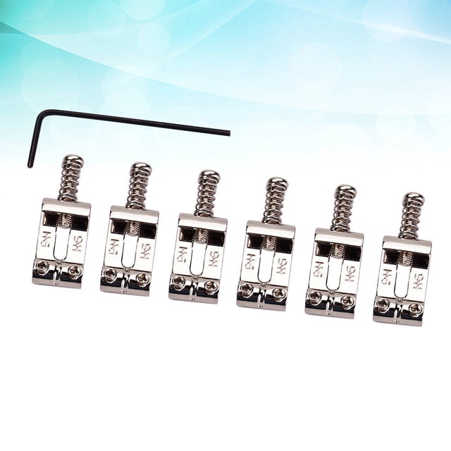 QUMIIRITY 6Ud Sillines Roller Para De Guitarra Con Mejoras En Tono Y Sostenimiento Plata