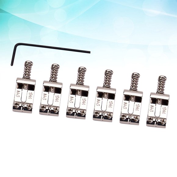 QUMIIRITY 6Ud Sillines Roller Para De Guitarra Con Mejoras En Tono Y Sostenimiento Plata