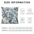 thumbnail image 6 of Awypu Chinoiserie Pillow Covers Set of 2, Vintage Bule Birds Flowers Farmhouse Decorations Throw Pillow Covers Blue and White Outdoor Decorative Cushion Case for Couch Sofa Home White, 6 of 6