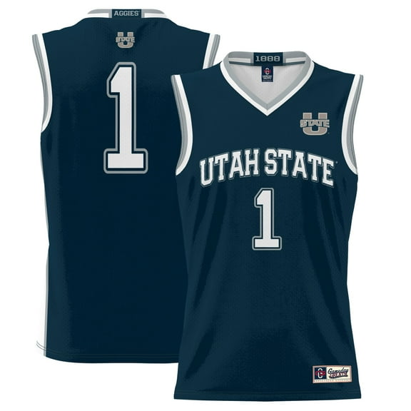 Men's GameDay Greats #1  Navy Utah State Aggies  Lightweight Basketball Jersey