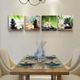 thumbnail image 3 of HFDF -Zen Pictures Meditation Canvas Wall Art Spa Stone Green Room Decor White Frangipani Flower Poster Painting Zen Artwork for Wall Décor Living Room Kitchen Decorations Art 10x8inch Unframed, 3 of 6