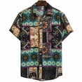 thumbnail image 2 of Camisa de arte abstracto vintage para hombre, blusa con solapa de manga corta con estampado 3D, ropa de calle de verano a la moda para playa, ropa para mujer y niño, 2 of 5