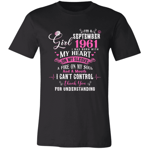 I'm September Girl 1961 65th Birthday Vintage 65 Years Old Bday Women T-Shirt
