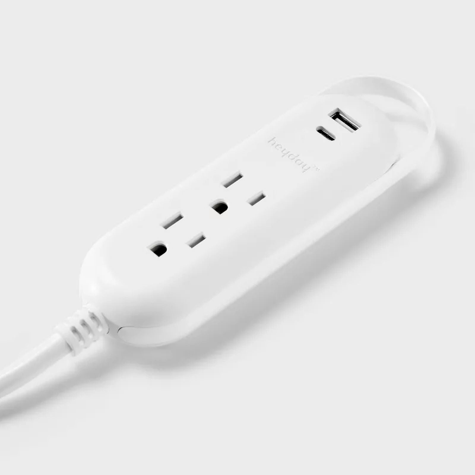 6' 2-Outlet Indoor Extension Cord with USB and USB-C Ports