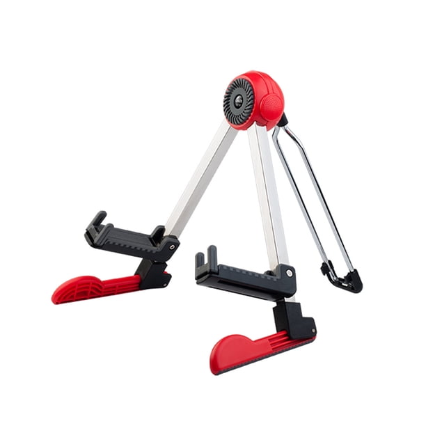 Soporte para guitarra de piso Wosthever A-Frame Plegable Universal Rojo